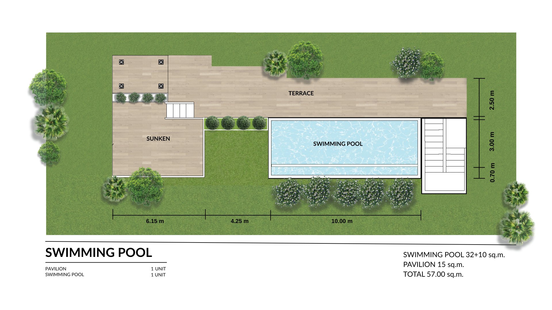 Swimming Pool and Pavilion layout